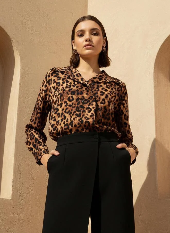 سبلاش فيڤ Shirt with Animal Print